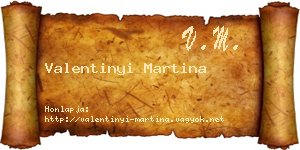 Valentinyi Martina névjegykártya